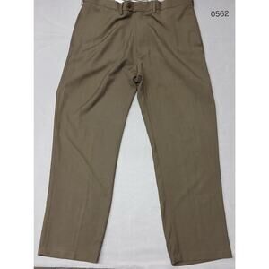 Haggar 38x32 Beige Polyester Relaxed Comfort Dress Classic Fit Pants